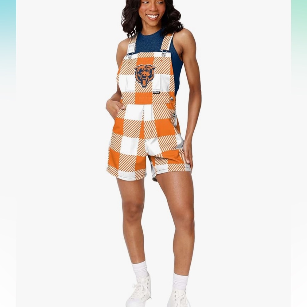 NWOT NFL Chicago Bears Overall Shorts - Picture 1 of 9